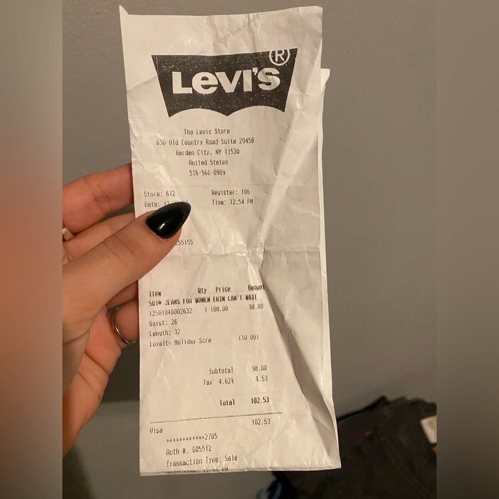 NWT! High Rise Levi Jeans - Picture 8 of 9